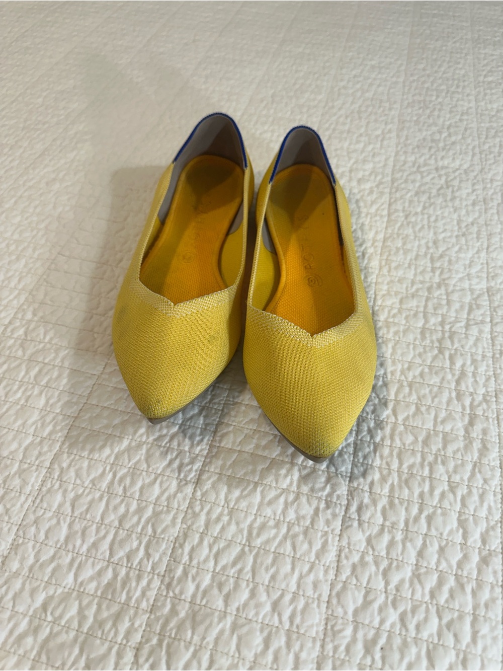 Rothy’s The Point Flat Marigold Mustard size 12 pointed toe - Picture 5 of 6